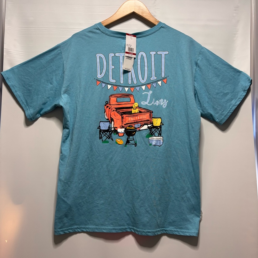 Detroit Lions NFL Tshirt Pocket Football Team Tailgate Dog Truck Women’s XL